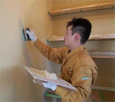 漆喰塗りのご指導、お手伝い写真2