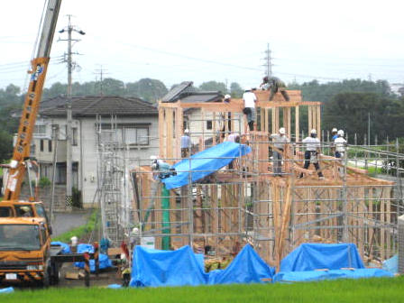 長野県上田市吉田　新築現場　上棟式