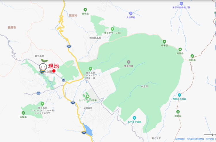 菅平の地図