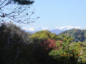 上田市室賀のきのこ園からの眺め